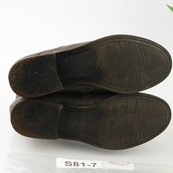 Franco Sarto Womens Kampton Boot Size 7.5 Gray Leather Zip Up Bootie Comfy Flat - Picture 8 of 10